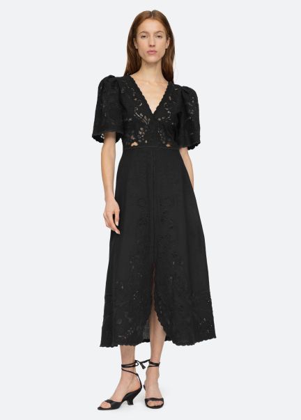 Dresses Women Cut-Price Baylin S/S Dress Sea New York Black|Cream
