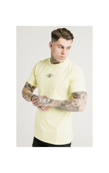 Siksilk Square Hem Standard Tee - Washed Yellow Men Sik Silk T-Shirts