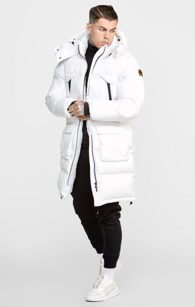 Men White Managers Coat Sik Silk Jackets