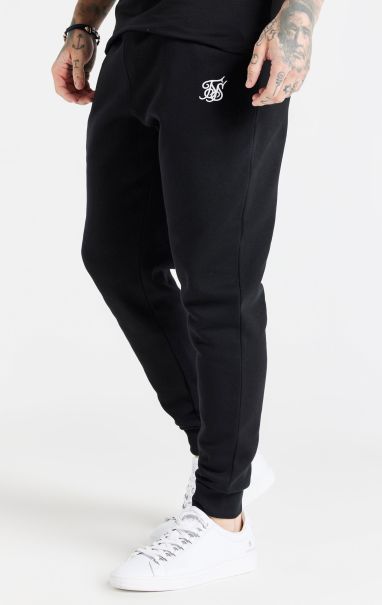 Sik Silk Black Essential Cuffed Jogger Trousers Men