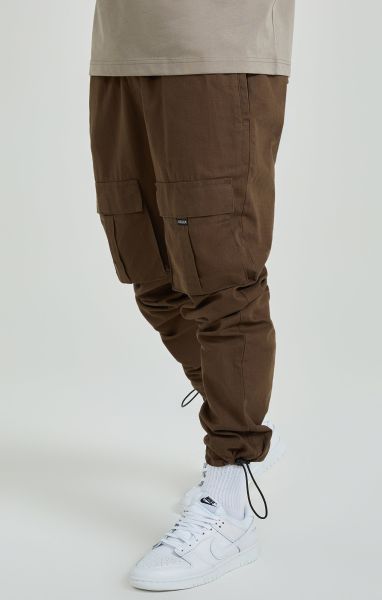 Sik Silk Trousers Brown Ripstop Cargo Pants Men
