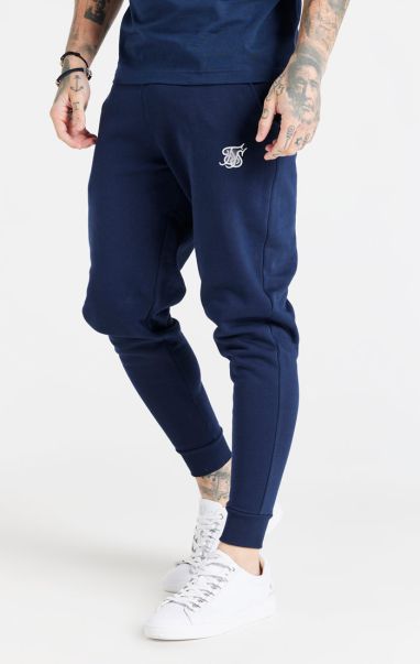 Sik Silk Men Joggers Navy Essential Fitted Jogger