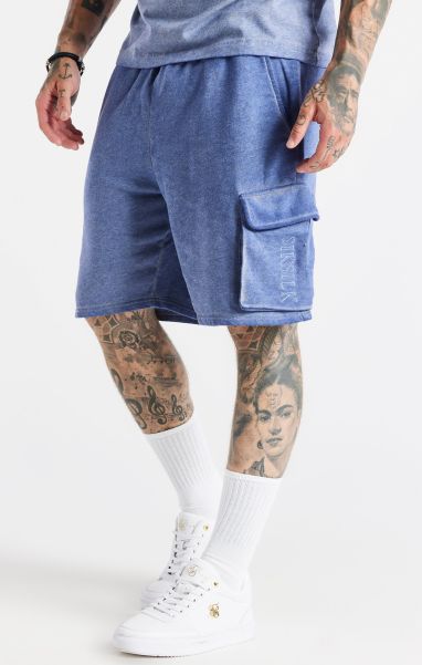 Blue Washed Cargo Short Shorts Sik Silk Men