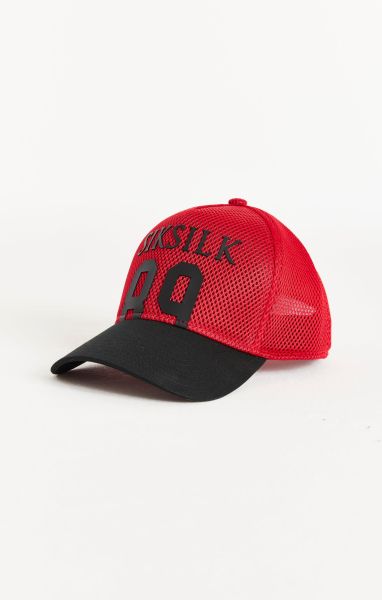 Sik Silk Headwear Men Red Full Mesh 89 Trucker Cap