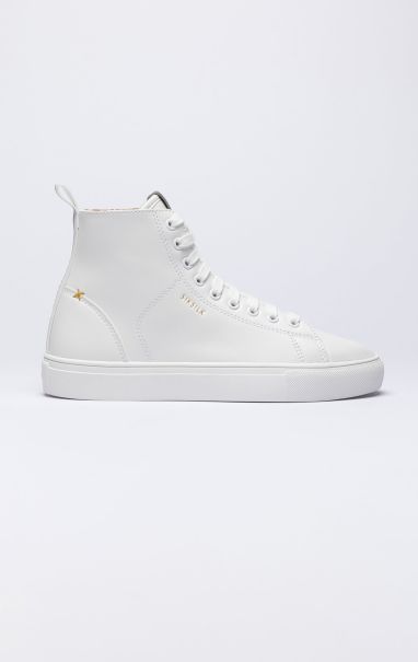 Trainers Men White Classic High-Top Trainer Sik Silk