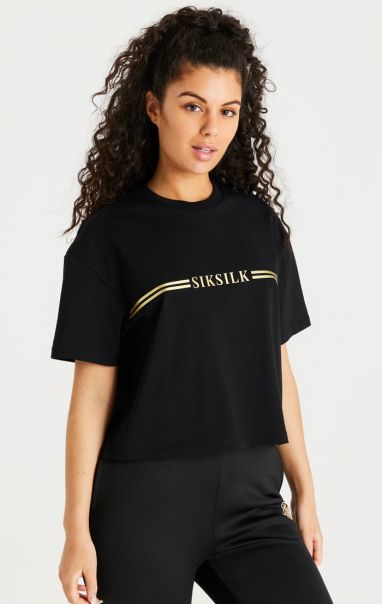 Sik Silk T-Shirts Women Black Box T-Shirt