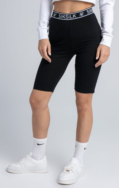 Shorts Black Essential Tape Cycle Shorts Women Sik Silk