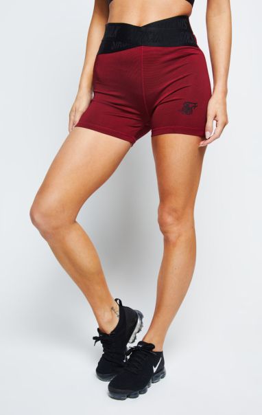 Women Shorts Sik Silk Siksilk Wrap Tape Gym Shorts – Red