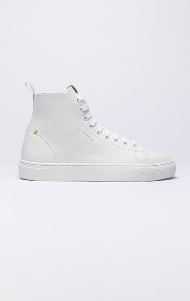 White Classic High-Top Trainer Women Sik Silk Trainers