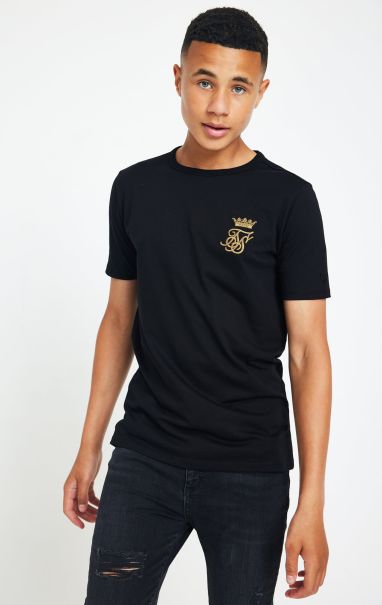 Juniors Sik Silk T-Shirts Boys Messi X Siksilk Black Logo T-Shirt