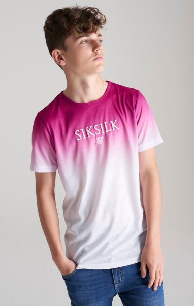 T-Shirts Boys Pink High Fade T-Shirt Juniors Sik Silk