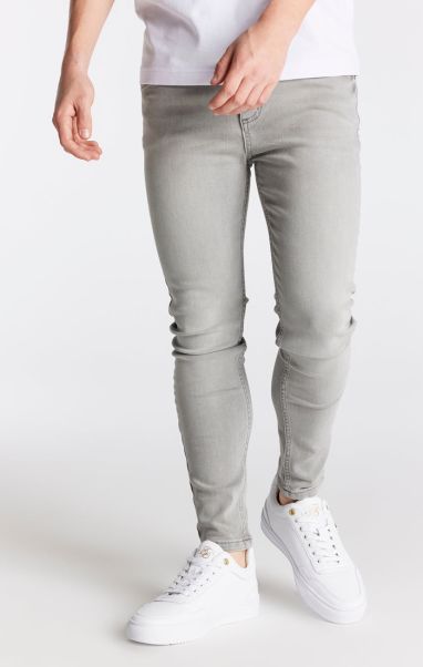 Boys Grey Essential Skinny Denim Jean Juniors Jeans Sik Silk