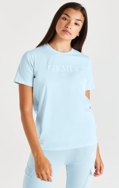 T-Shirts Sik Silk Siksilk Branded Tee - Blue Juniors