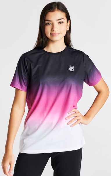 T-Shirts Juniors Sik Silk Girls Pink Fade Boyfriend T-Shirt