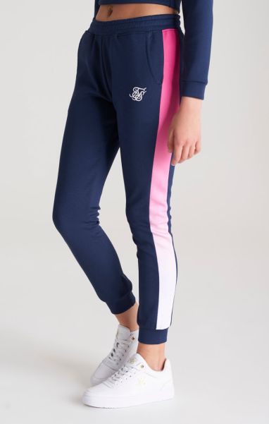 Sik Silk Trousers Juniors Girls Navy Fade Track Pant